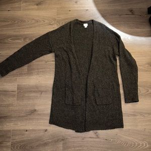 Dark gray cardigan size XS from Target.
